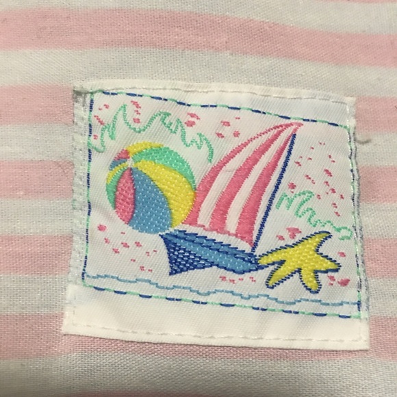 Vtg Precious Originals body suit romper polkadot zips pink blue green white 3T - Picture 5 of 14